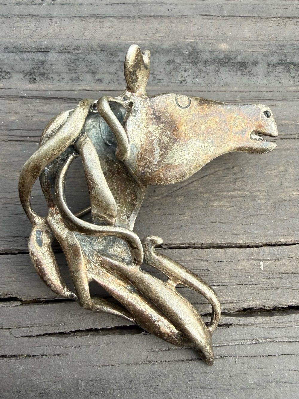 Vtg Silpada Sterling Horse Head Pendant Brooch 925 Sculptural Equestrian 15.42g